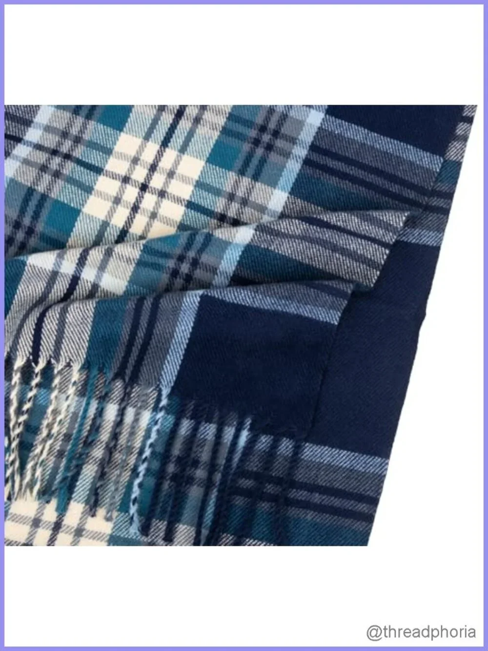 Soft Polyester Tartan Fringed Scarf & Shawl Wrap